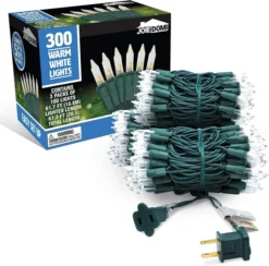 3x100 Warm White String Lights 24.6ft -Holiday Decor Store 3 Set of 100 Count Clear Green Wire Christmas Light 3 result 600x593 1
