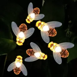 30 LED Honey Bees Fairy String Lights Warm White 21ft -Holiday Decor Store 30 LED Honey Bees Fairy String Lights Warm White 21ft 3 600x600 1