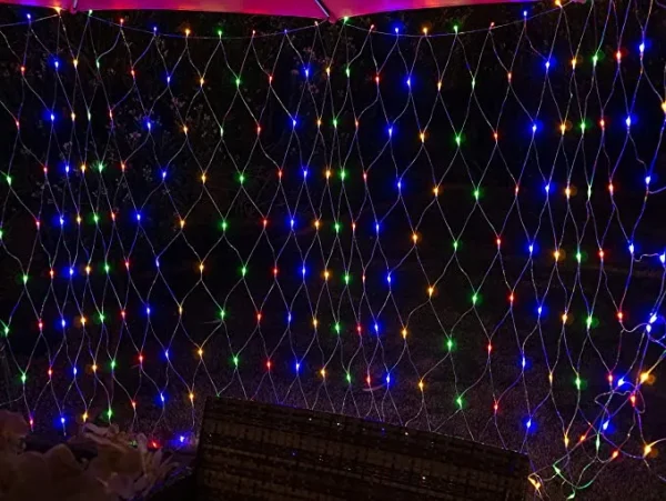 300 LED Multicolor Christmas Net Lights 6.5x15ft 5 300 LED Multicolor Christmas Net Lights 6.5x15ft - Image 5