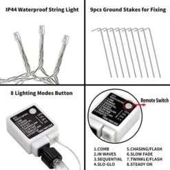 335 LED Warm White Outdoor Star String Lights 16.4ft -Holiday Decor Store 335 Count LED Warm White Outdoor Star String Lights 3 600x600 1