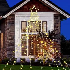 335 LED Warm White Outdoor Star String Lights 16.4ft -Holiday Decor Store 335 Count LED Warm White Outdoor Star String Lights 4 600x600 1