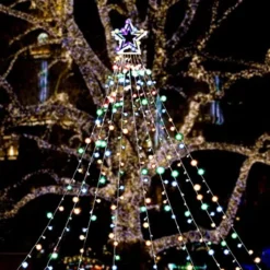 345 LED 8 Lighting Modes Waterfall Lights 16.4ft -Holiday Decor Store 345 LED 8 Lighting Modes Waterfall Lights 4 600x600 1