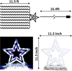 345 LED 8 Lighting Modes Waterfall Lights White 16.4ft -Holiday Decor Store 345 LED 8 Lighting Modes Waterfall Lights White 6 600x596 1