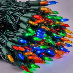 3x100 LED Multicolor Led Christmas Green Wire String Lights 26.25ft 8 3x100 LED Multicolor Led Christmas Green Wire String Lights 26.25ft -Holiday Decor Store 3Pcs 100 LED Christmas Multicolor Green Wire Holiday String Lights 26 3 600x600 1