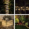 3x120 LED Warm White Rope Light With Remote Control 46ft