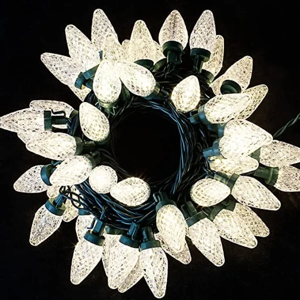 3x25 LED Warm White C9 Led Christmas String Lights 5 3x25 LED Warm White C9 Led Christmas String Lights - Image 5