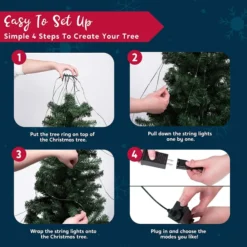 400 LED Christmas Tree String Light With Ring 8.5ft (Warm White) -Holiday Decor Store 400 LED Christmas Tree String Light with Ring 8.5ft Warm White 3 600x600 1