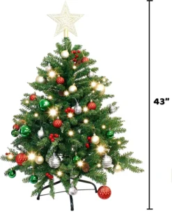 Pre Lit Decorated Christmas Tree 4ft -Holiday Decor Store 4FT DIY Christmas Tree 6 result 600x761 1