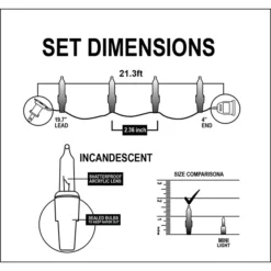4x100 LED Multicolor Christmas Green Wire String Lights 21.3ft -Holiday Decor Store 4Pcs 100 LED Christmas Multicolor Green Wire String Lights 21 1