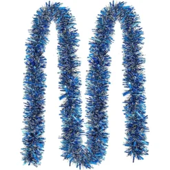 4Pcs Christmas Blue Sparkly Tinsel Garland 6.6ft -Holiday Decor Store 4Pcs Christmas Blue Sparkly Tinsel Garland 6 2 1