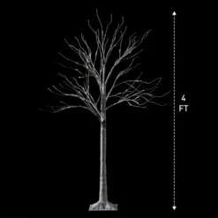 64 LED White Birch Tree Decoration With Lights 4ft -Holiday Decor Store 4ft White Birch Tree Decoration with 64 LED Lights 6 result 600x600 1