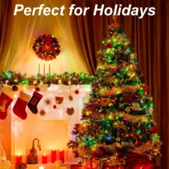 50 Multicolor LED Green Wire String Lights 17.3ft -Holiday Decor Store 50 Multicolor LED Green Wire String Lights 6 result 600x600 1