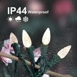 150 LED C6 Warm White Christmas String Lights 50.52ft -Holiday Decor Store 50.5 FT 150 Counts C6 Warm White Christmas String Lights 5 result 600x600 1