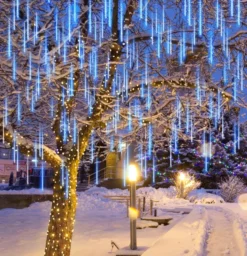 10 Tubes (19.8 In) Christmas Meteor Shower Lights, Blue -Holiday Decor Store 540 LEDs Christmas Meteor Shower Lights Blue 6 result 600x621 1