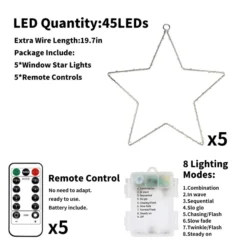 5pcs LED Christmas Window Star Lights 12in -Holiday Decor Store 5pcs LED Christmas Window Star Lights 12in 4 result 600x600 1