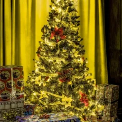 600 LED Cool White Led String Lights Green Wire -Holiday Decor Store 600 LED Clear Green Wire String Lights 5 scaled 600x600 1