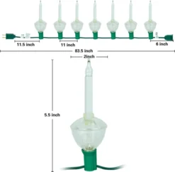 7pcs Warm White Vintage Christmas Bubble Lights -Holiday Decor Store 7 Count Warm White Christmas Bubble String Lights 4 result 600x587 1