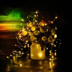 200 LED Warm White Led USB Operated Fairy Lights 66ft -Holiday Decor Store 71DB4Q39CsL. AC SL1500 600x600 1