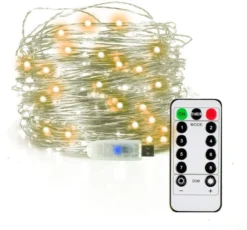 200 LED Warm White Led USB Operated Fairy Lights 66ft -Holiday Decor Store 71LwbHq0SHL. AC SL1500 600x558 1