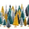 32pcs Snow Frost Mini Artificial Christmas Tree