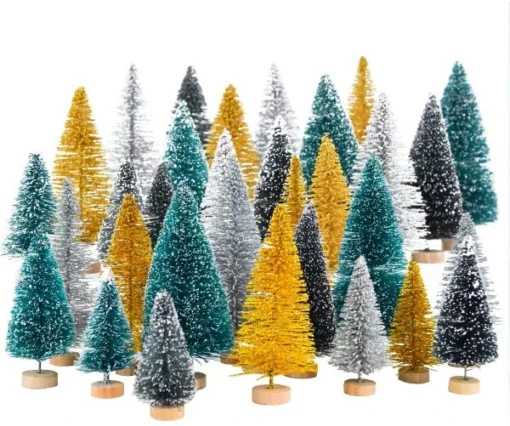 32pcs Snow Frost Mini Artificial Christmas Tree -Holiday Decor Store 71Y2KiRpPYL. AC SL1200 600x501 1
