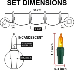 2x150 LED Multicolor Christmas Green Wire String Lights 38.7ft -Holiday Decor Store 77.4 FT 300 Count Christmas Multicolor Green Wire String Lights 4 result 600x574 1