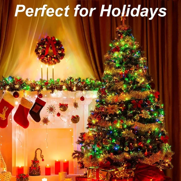 3x100 LED Multicolor Led Christmas Green Wire String Lights 26.25ft 6 3x100 LED Multicolor Led Christmas Green Wire String Lights 26.25ft - Image 6