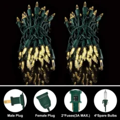 300 LED Warm White Led String Lights 26.25ft 10 300 LED Warm White Led String Lights 26.25ft -Holiday Decor Store 78.75 FT 300 Count Christmas Warm White Green Wire Holiday String Lights 4 result 600x600 1