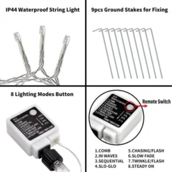 335 LED Warm White Star String Lights 16.4ft -Holiday Decor Store 81wpMNxYmmL. AC SL1500 1 600x600 1