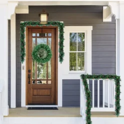 100 Lights Snow Flocked Chrismas Garland 9ft -Holiday Decor Store 9 Ft Snow Flocked Christmas Garland with Lights 4 result 600x600 1