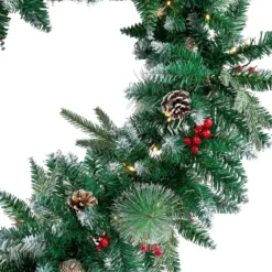 100 Lights Snow Flocked Chrismas Garland 9ft -Holiday Decor Store 9 Ft Snow Flocked Christmas Garland with Lights 5 result 600x600 1