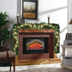 50 Lights Christmas Garland Prelit 9ft