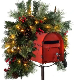 Pre Lit Christmas Mailbox Swag 36in 10 Pre Lit Christmas Mailbox Swag 36in -Holiday Decor Store 91iGbsN07fL. AC SL1500 600x646 1