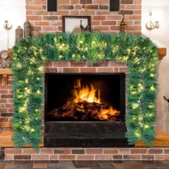 Christmas Garland Pre Lit 9ft -Holiday Decor Store 9ft Christmas Garland Prelit 6 result 600x600 1