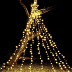 335 LED Warm White Outdoor Star String Lights 16.4ft