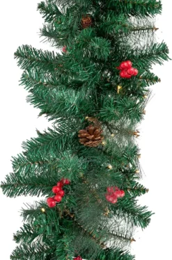 50 Lights Artificial Pre Lit Christmas Garlands 9ft -Holiday Decor Store Artificial Christmas Garland Prelit 3 result 600x909 1