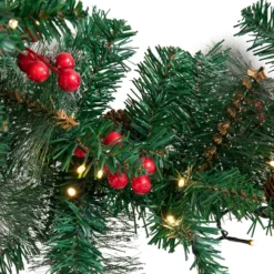 50 Lights Artificial Pre Lit Christmas Garlands 9ft -Holiday Decor Store Artificial Christmas Garland Prelit 7 result 600x600 1