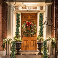 100 LED Prelit Artificial Christmas Garland 9ft -Holiday Decor Store Artificial Garland with100 LED Lights amp Decorations 9ft 6 result 600x600 1