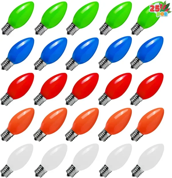 25pcs C9 Multicolor Replacement Bulbs 2 25pcs C9 Multicolor Replacement Bulbs - Image 2
