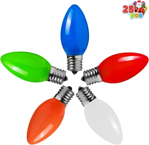 25pcs C9 Multicolor Replacement Bulbs 3 25pcs C9 Multicolor Replacement Bulbs - Image 3