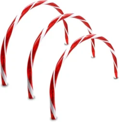 3pcs Candy Cane Arch Pathway Markers Lights 19.9in -Holiday Decor Store Candy Cane Arch Pathway Markers Lights 1 600x611 1