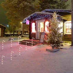 12pcs Christmas Candy Cane Pathway Lights 28in -Holiday Decor Store Candy Cane Pathway Markers 28in 2