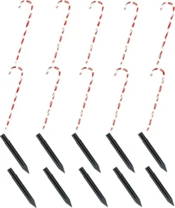 12pcs Christmas Candy Cane Pathway Lights 28in -Holiday Decor Store Candy Cane Pathway Markers 28in 4 600x711 1