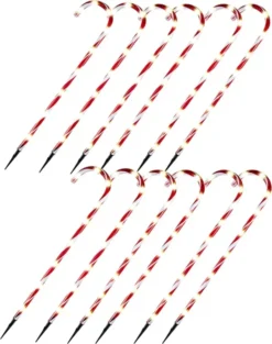 12pcs Christmas Candy Cane Pathway Lights 28in -Holiday Decor Store Candy Cane Pathway Markers 28in 6 600x760 1