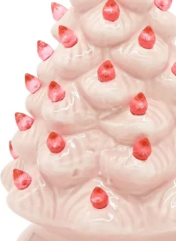 Pink Prelit Tabletop Ceramic Christmas Tree 7in -Holiday Decor Store Ceramic Christmas Tree Pink 7in 2 600x820 1