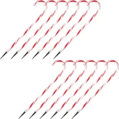 12pcs Thick Red And White Candy Cane Pathway Lights 28in -Holiday Decor Store Christmas Candy Cane Pathway Marker Thick Red 28in 1 600x600 1