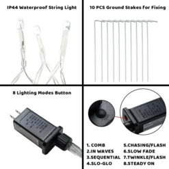 357 LED White Christmas Snowflake String Lights Outdoor 11.5ft 10 357 LED White Christmas Snowflake String Lights Outdoor 11.5ft -Holiday Decor Store Christmas Lights Outdoor Snowflake String Lights 5 result 600x600 1