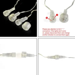 8 Tubes (12in) White Icicle String Meteor Shower Christmas Lights -Holiday Decor Store Christmas Meteor Shower Icicle String Lights 7 result 600x600 1