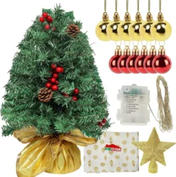 50 Multicolor LED DIY Tabletop Christmas Tree 24in -Holiday Decor Store DIY Tabletop Mini Christmas Tree 24in 6 result 600x604 1