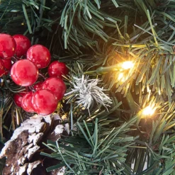 Frosted Christmas Urn Fillers With Pine Cone And Red Berry 18in -Holiday Decor Store Frosted Urn Filler with Cones amp Red Berries 3 result 600x600 1